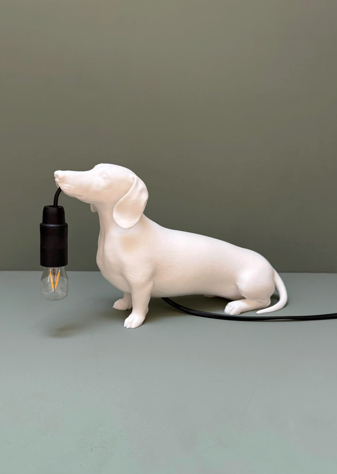 Elegant Dachshund Sculptural Lamp